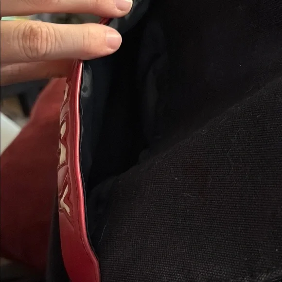 Tommy Hilfiger Black and Red Canvas Backpack - Picture 3 of 6